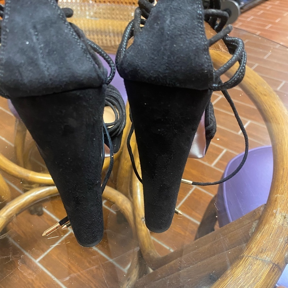 AQUAZZURA Suede Sandals Heels platforms - Picture 9 of 10